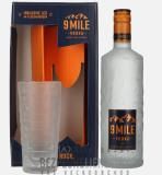 9 MILE Vodka 37,5% 0,7L Glass set pohr